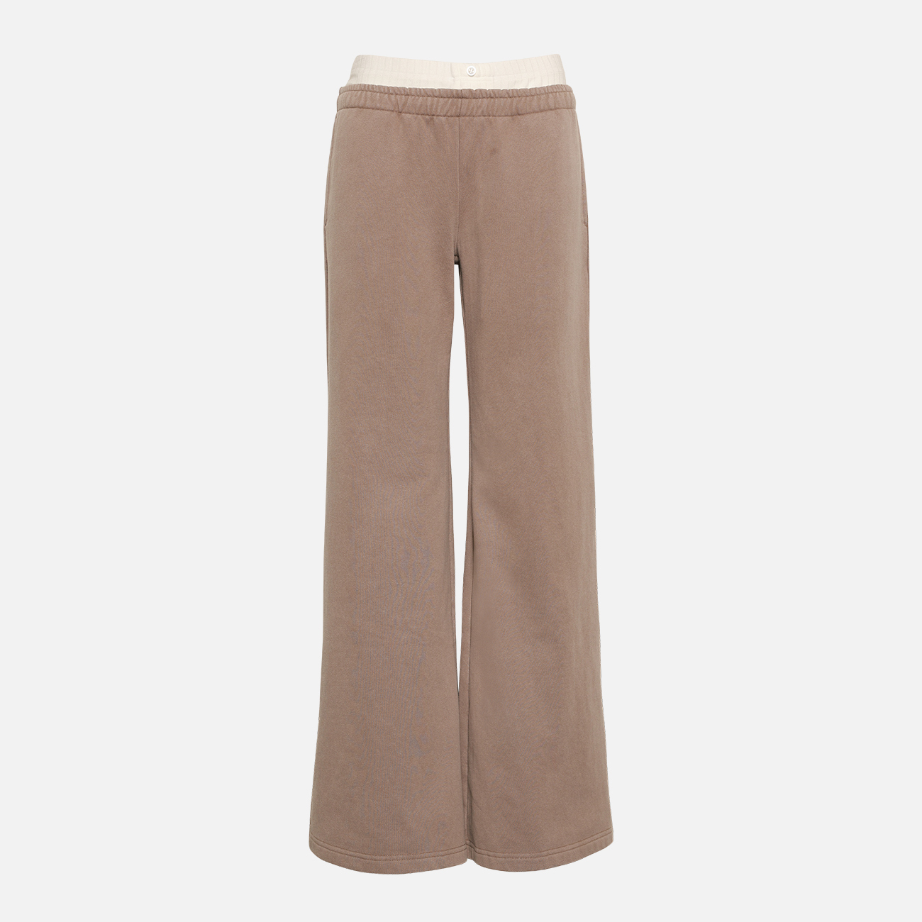 Aged-Washed Low Rise Pants-Khaki