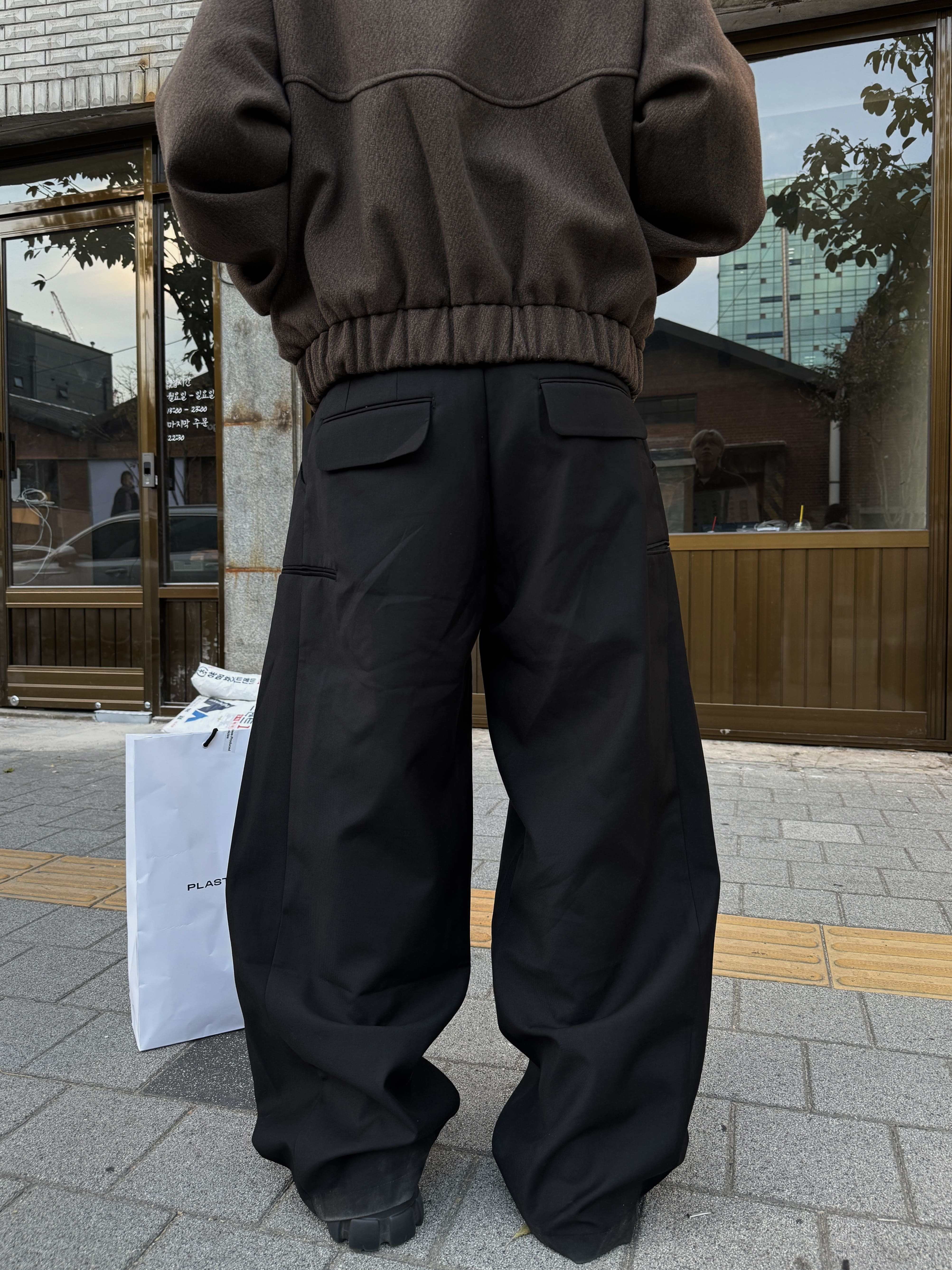 立體摺線 寬鬆 闊腿 西裝褲 長褲（部分現貨）