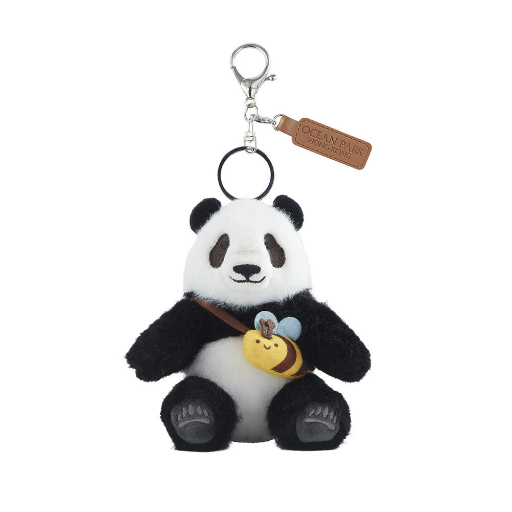 An An - Panda with Bee Bag Plush Keychain