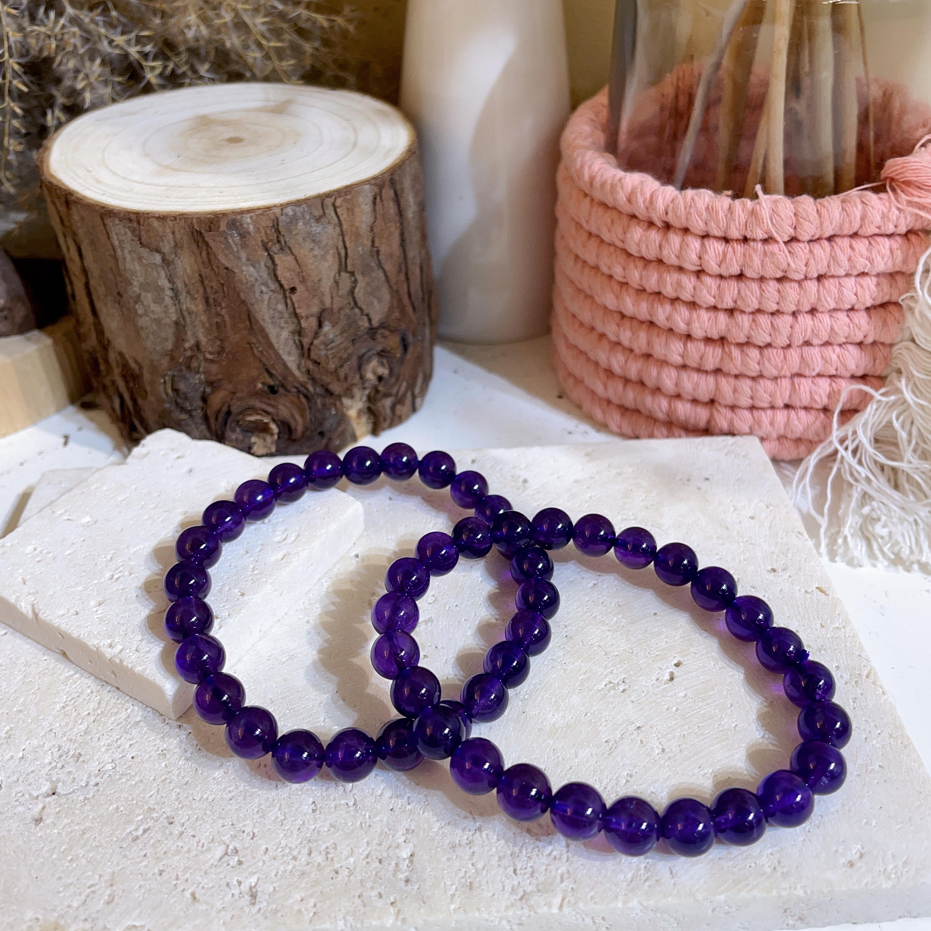 濃色紫水晶手串 7mm