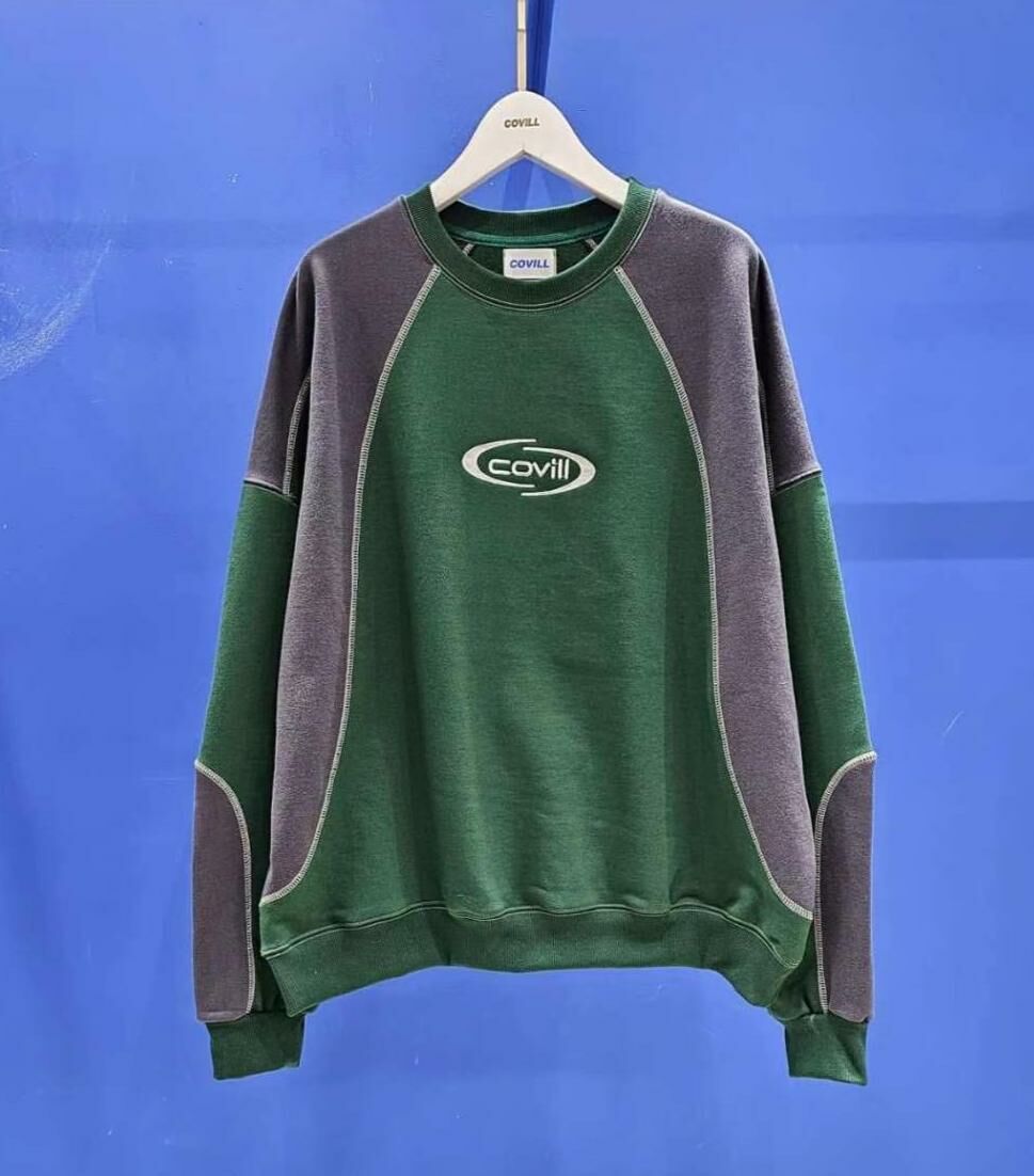 拼色英文字衛衣 COVILL-151T