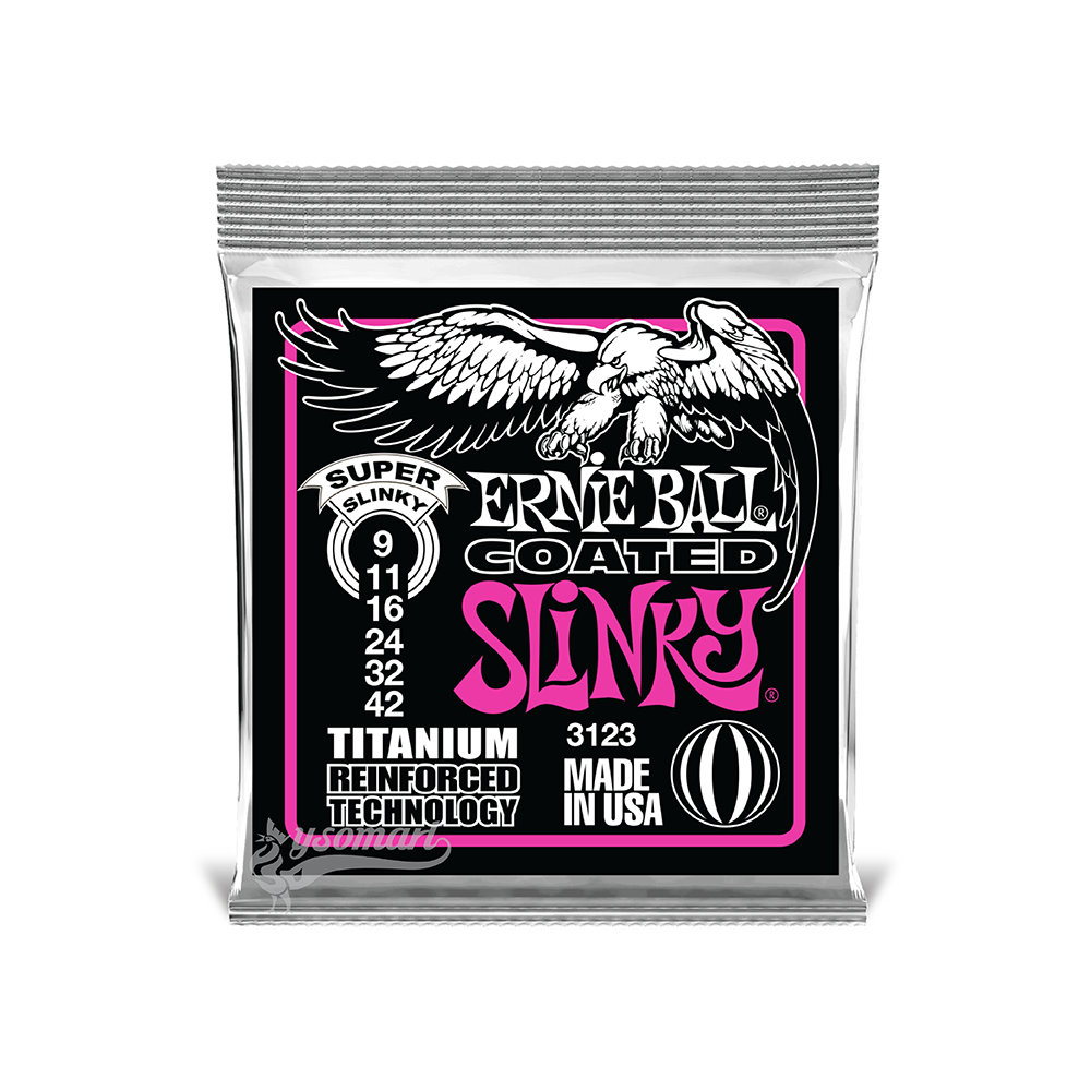 Ernie Ball 電吉他弦 009-042 Super Slinky Coated Titanium RPS 3123