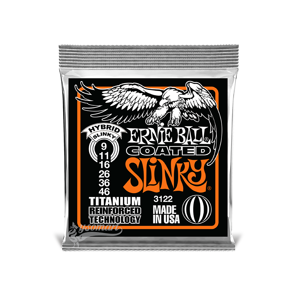 Ernie Ball 電吉他弦 009-046 Hybrid Slinky Coated Titanium RPS 3122