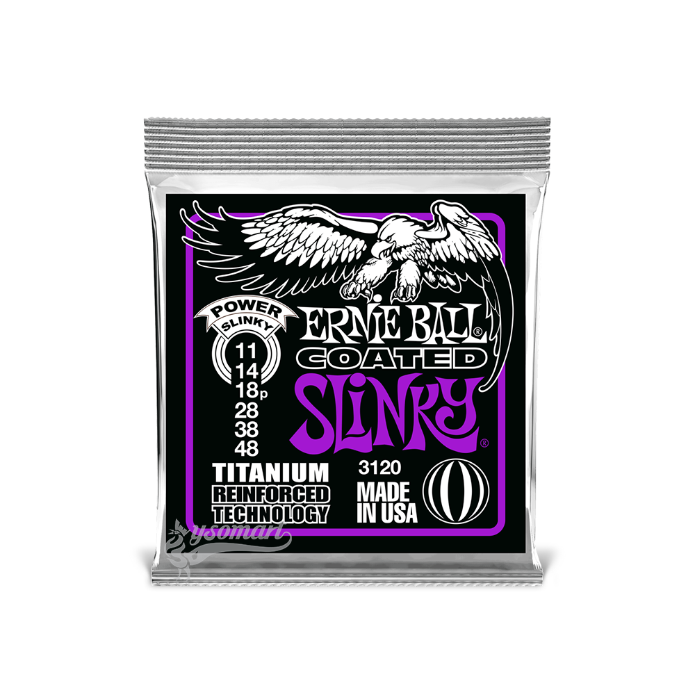 Ernie Ball 電吉他弦 011-048 Power Slinky Coated Titanium RPS 3120