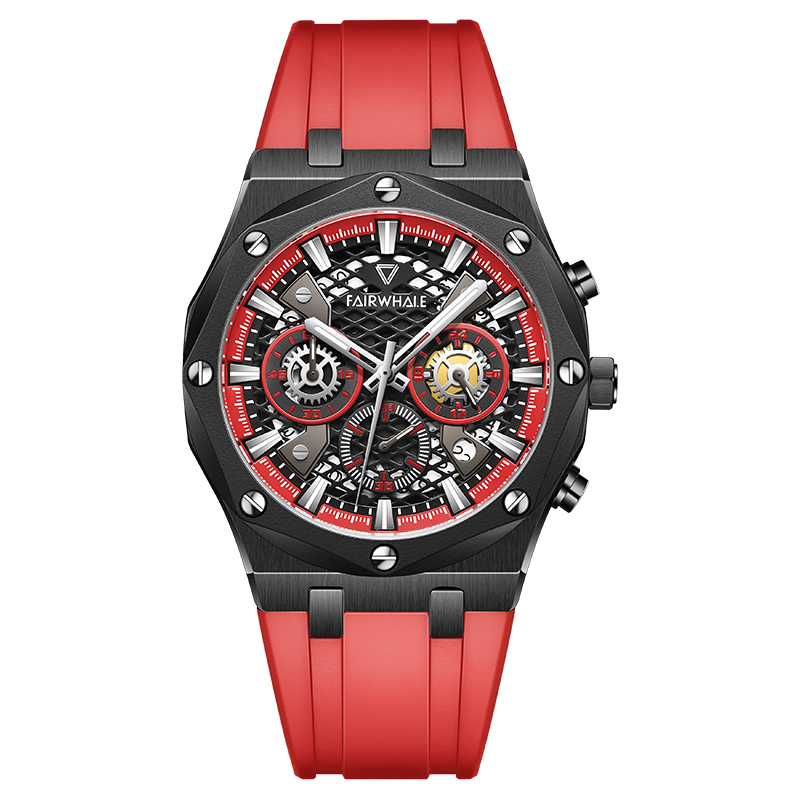 【Mark fairwhale 馬克菲爾】FW-5660 男士個性 時尚潮流 旅遊運動 熊貓 宇宙計型 三眼 夜光 腕錶 手錶 -