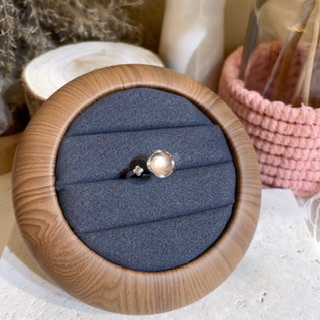 純銀前開口花型瑞典天鐵戒指