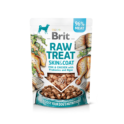 捷克 Brit 鮮肉系列 犬用 凍乾魚肉&雞肉 皮毛健康 40g (EXP：12/2026)