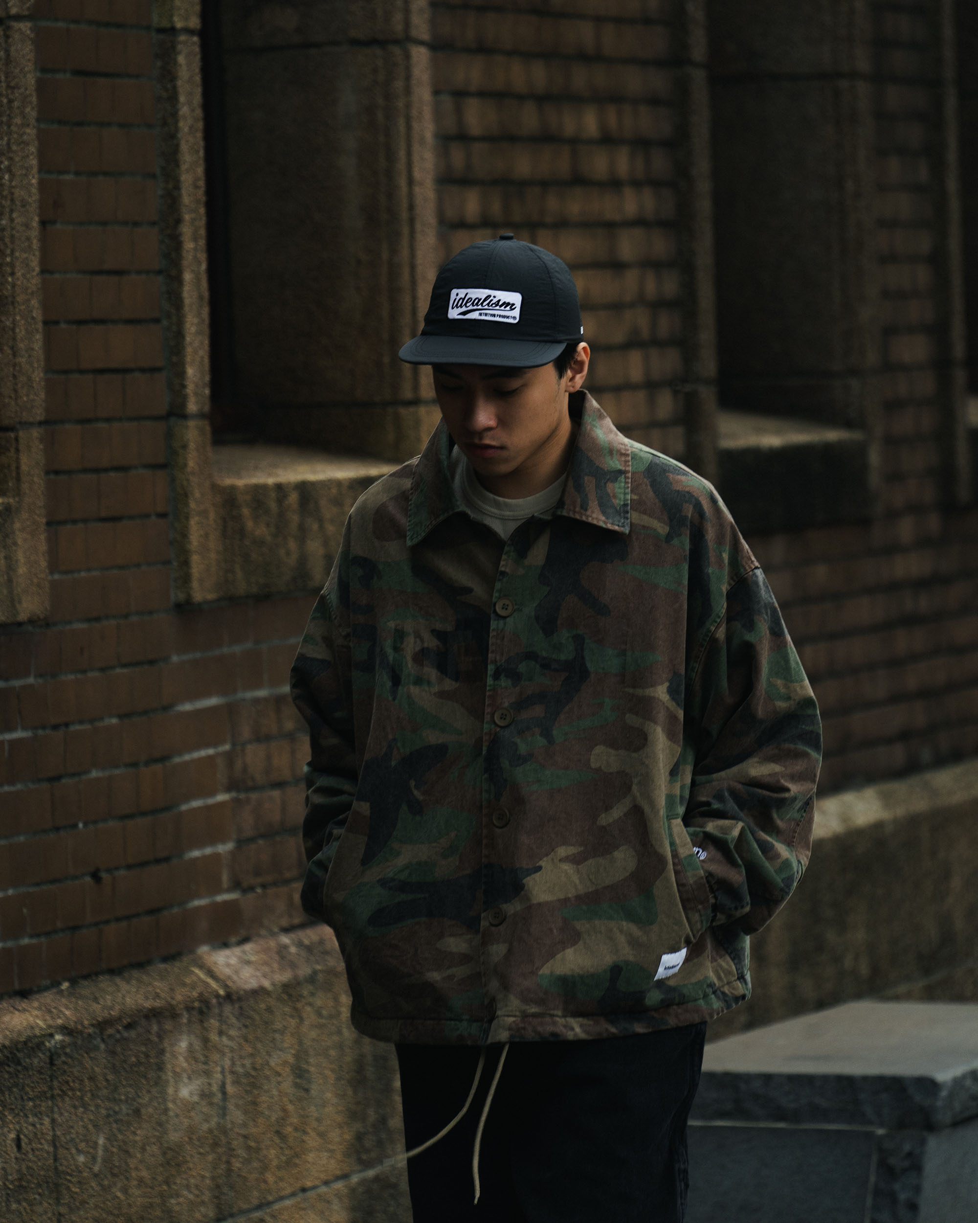 idealism Baseball Cap 灰色 黑色 刺繡 復古 尼龍棒球帽【ID24048】