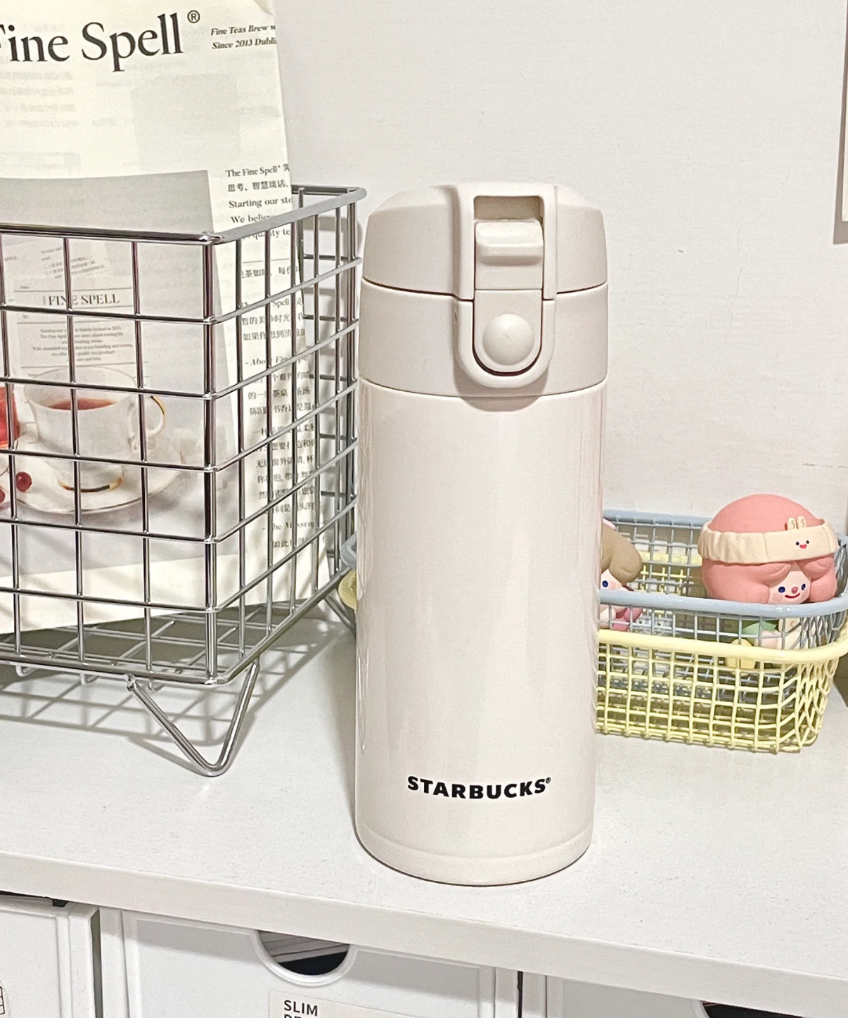 STARBUCKS 星巴克 象牙白 保溫瓶 355ML