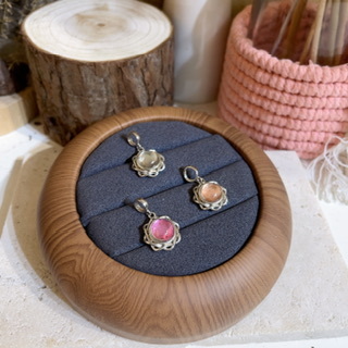 純銀扭扭花邊瑞典天鐵吊墜