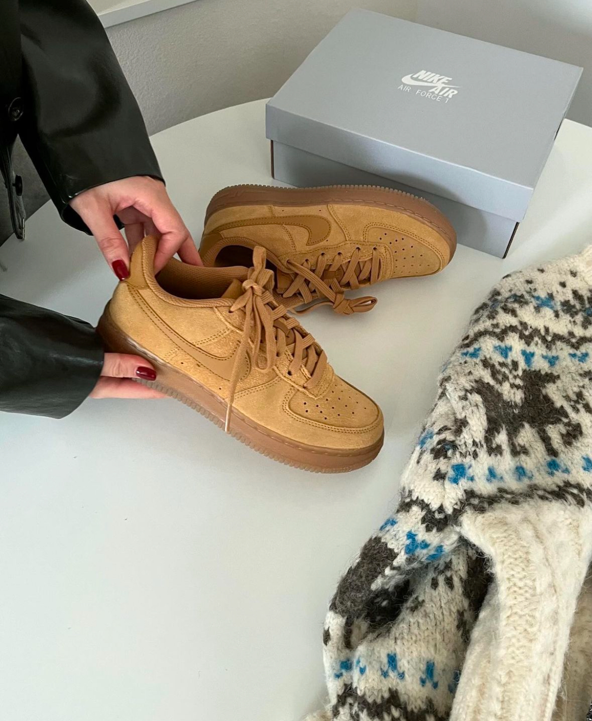 Nike Air Force 1 AF1 GS 棕色 小麥色 黃棕色 麂皮 焦糖底 大童款 HQ7476-700/預購