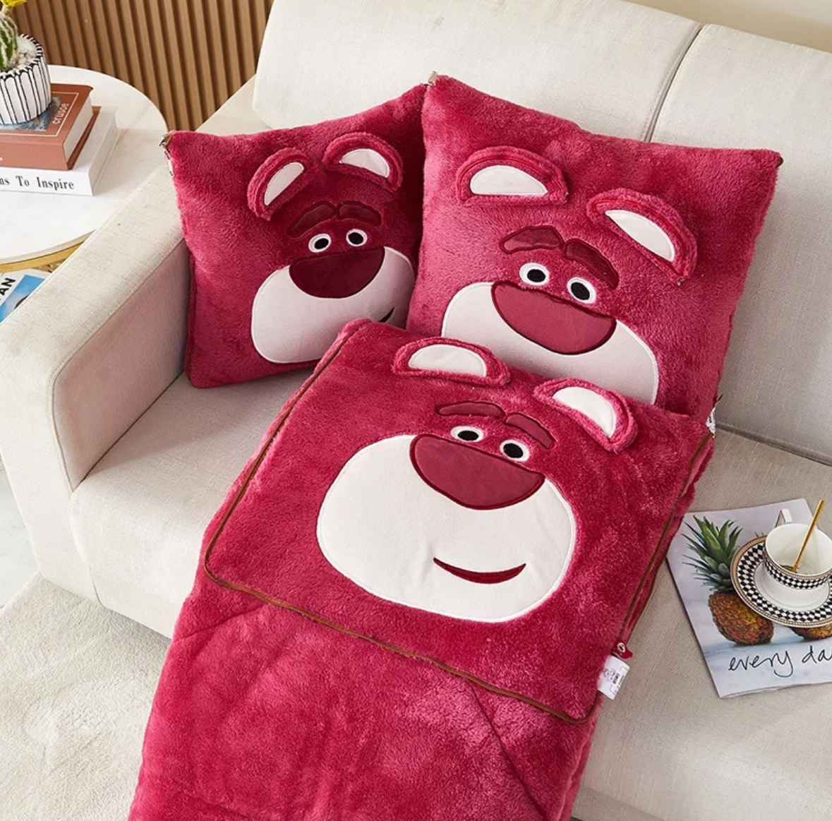 迪士尼 正版授權 抱枕毛毯 熊抱哥 史迪奇 路西法 火腿/預購