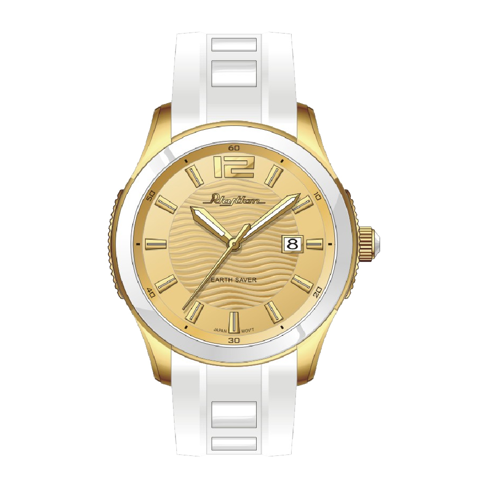 【Rhythm 麗聲】簡單街頭潮流三針日期顯示時尚光動能手錶-ES1402R-