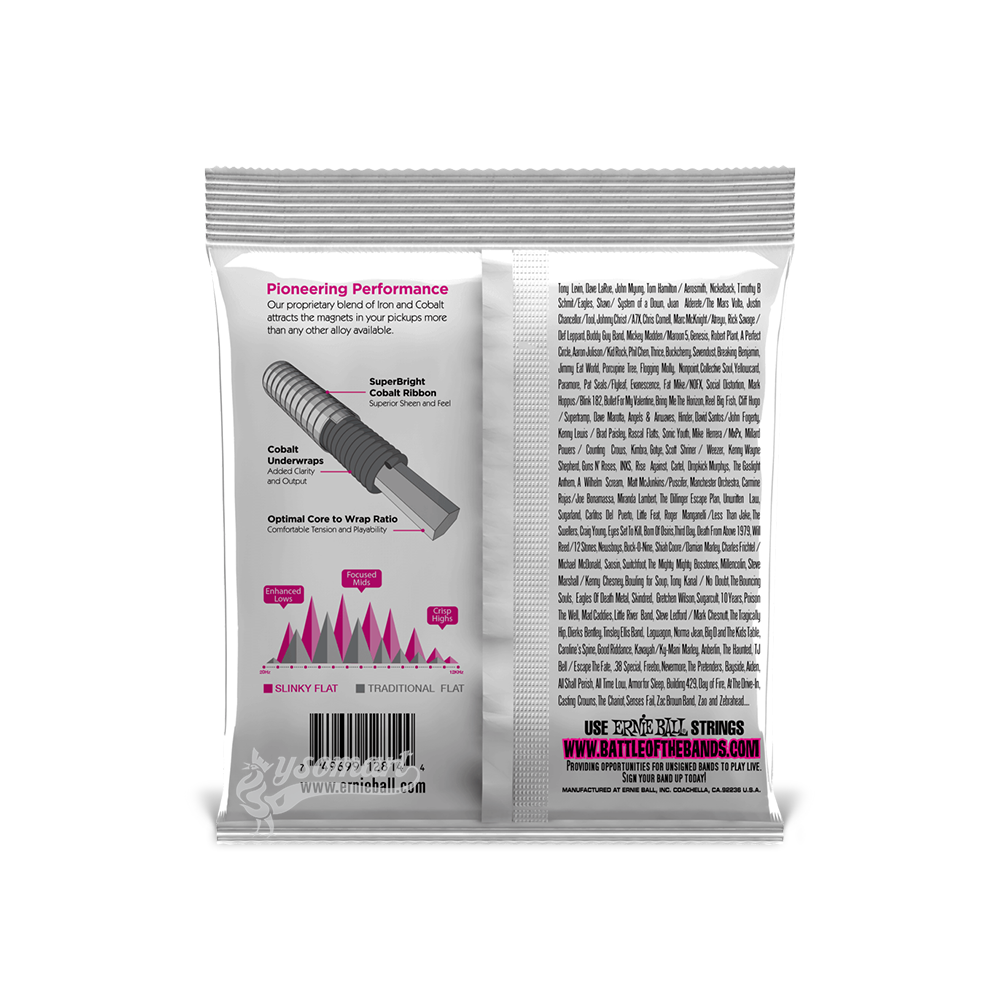 Ernie Ball 平滑電貝斯弦 045-100 Super Slinky Flatwound 2814