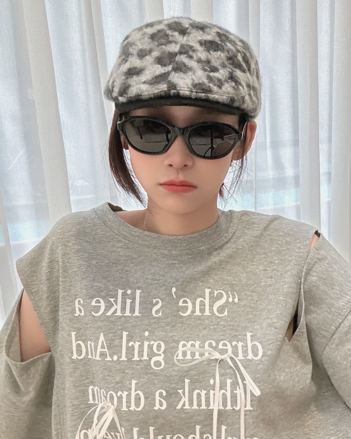 超時髦豹紋鴨舌小偷帽/二色