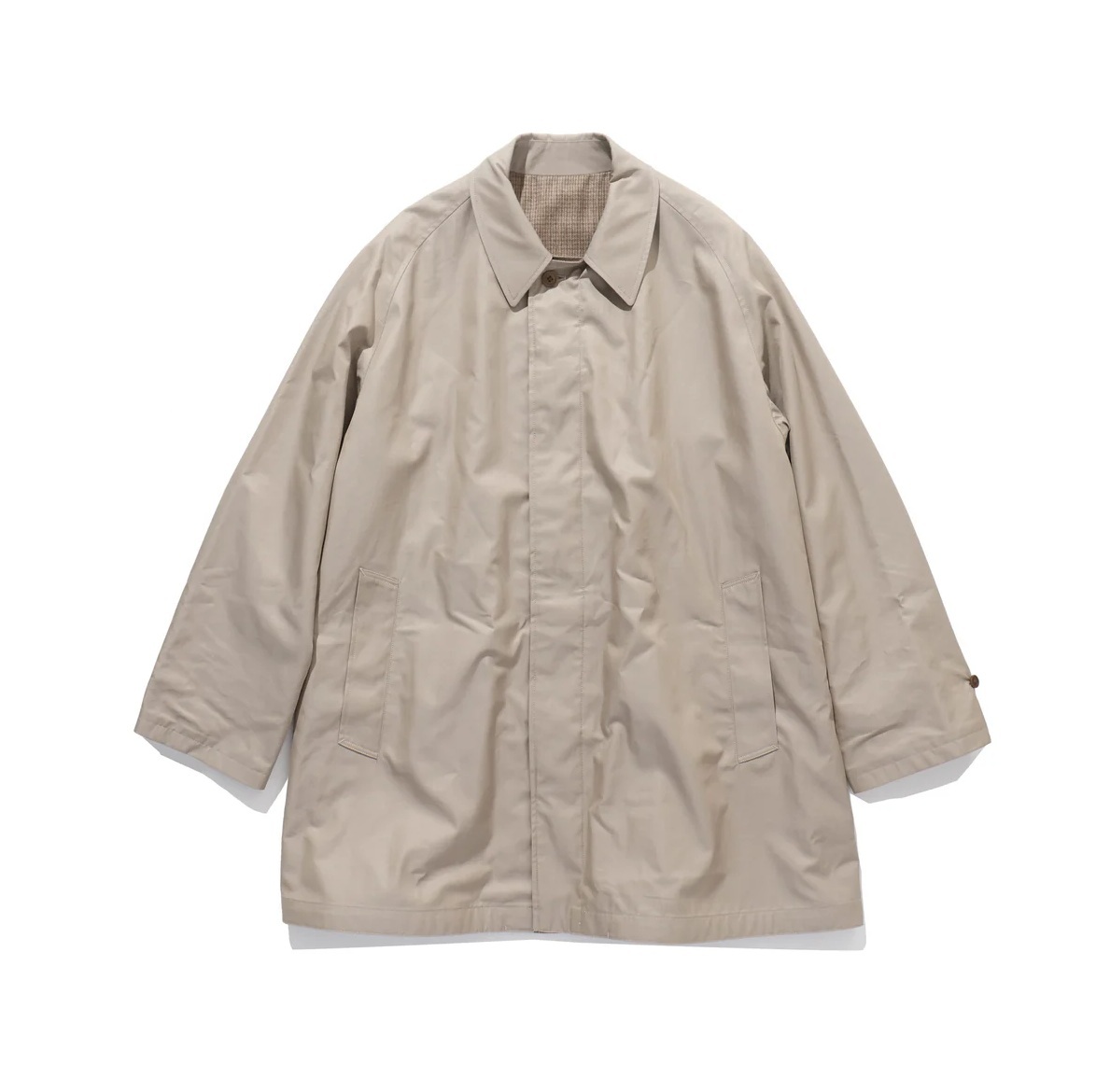 KAPTAIN SUNSHINE REVERSIBLE SHORT WALKER COAT KHAKI × GUNCLUB CHECK - PRE ORDER ITEM (預訂中)