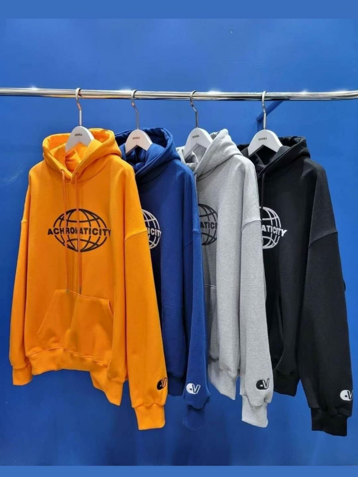 英文字圖案連帽衛衣 COVILL-145T