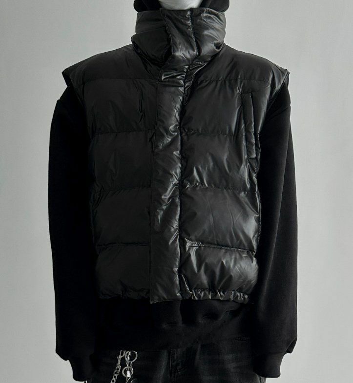 企領拉鍊背心褸(夾棉) BY ATTENTION-306V