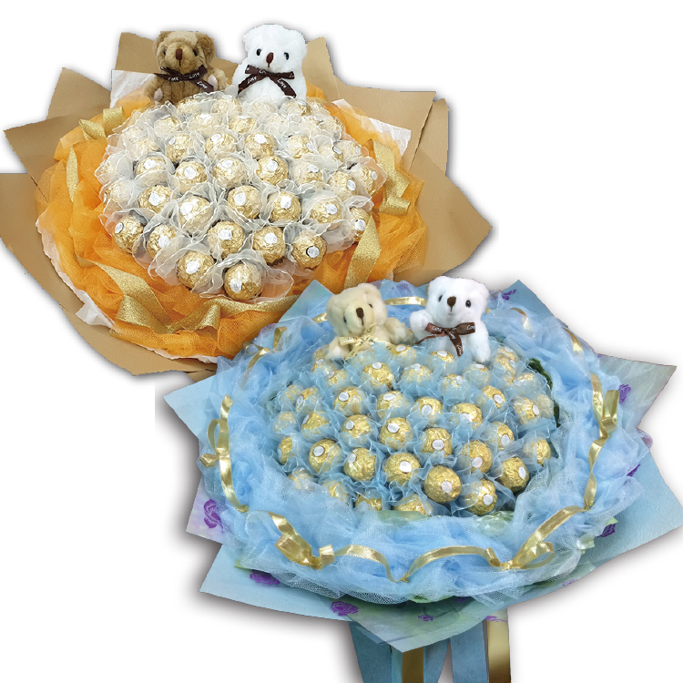 50朵金莎花束,無悔的愛,50 Golden Rose bouquets, love without regrets