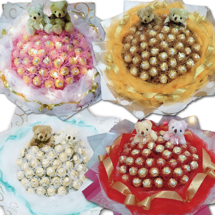 50朵金莎花束,無悔的愛,50 Golden Rose bouquets, love without regrets