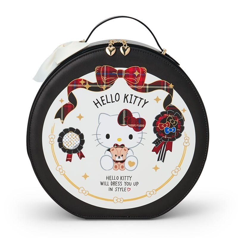 日本 Sanrio 圓形手提化妝袋連鏡