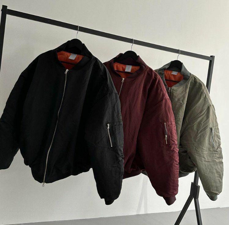 淨色拉鍊外套(夾棉) BY ATTENTION-307JK