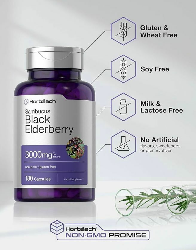 【預購】Horbaach L1128139 接骨木3000mg膠囊 180粒裝