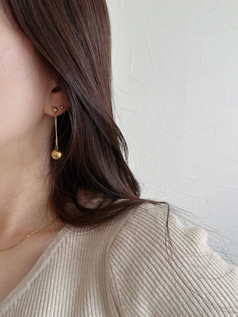 SS gold ball drop pierce