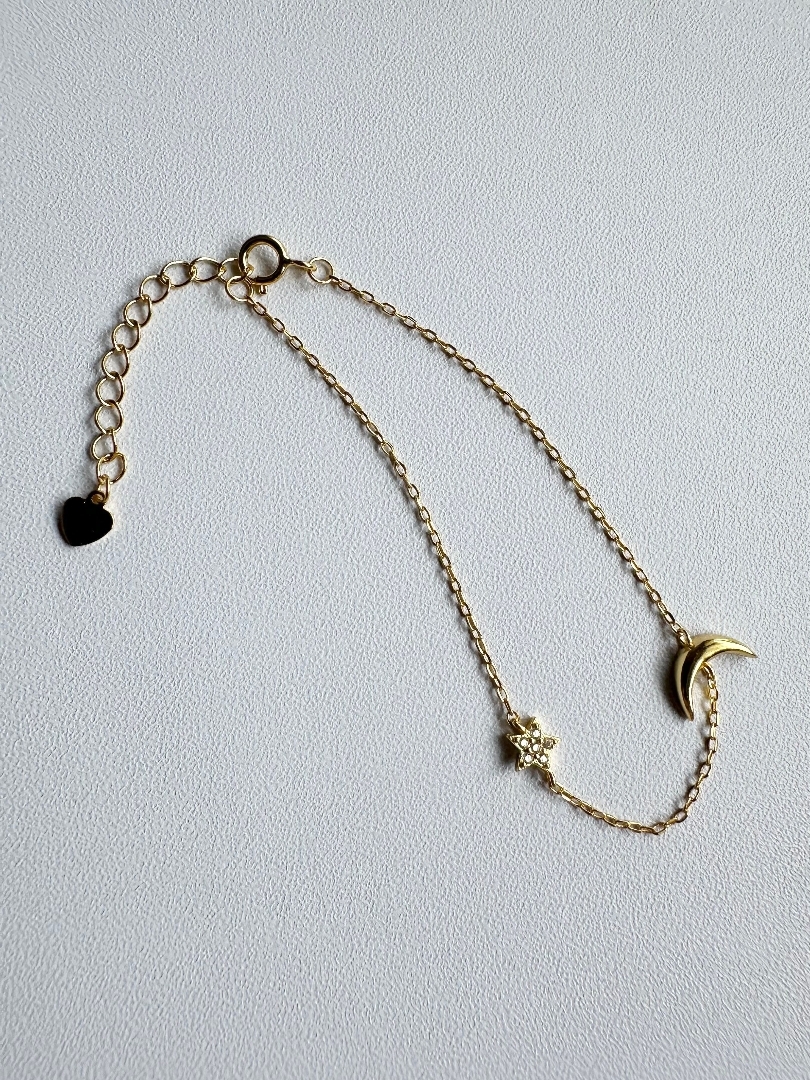 S925 moon star bracelet