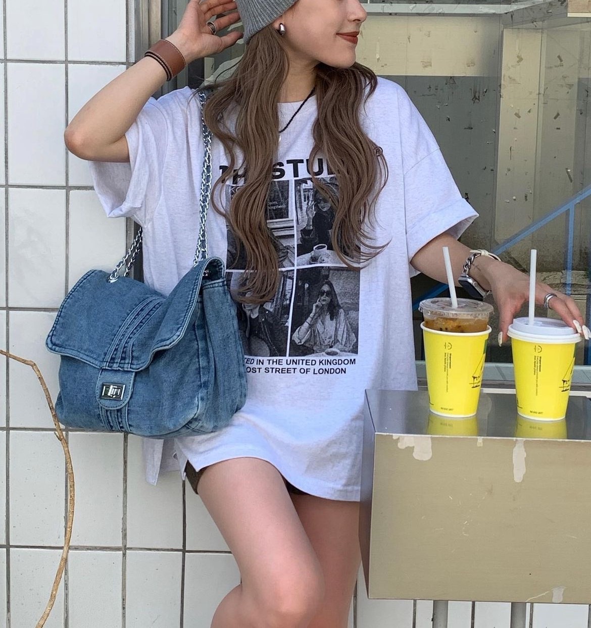 牛仔刷舊帆布包/兩色