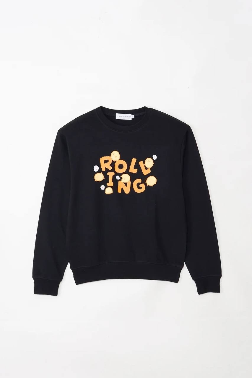 預訂｜可樂餅 黑色長袖衛衣 ROLLING