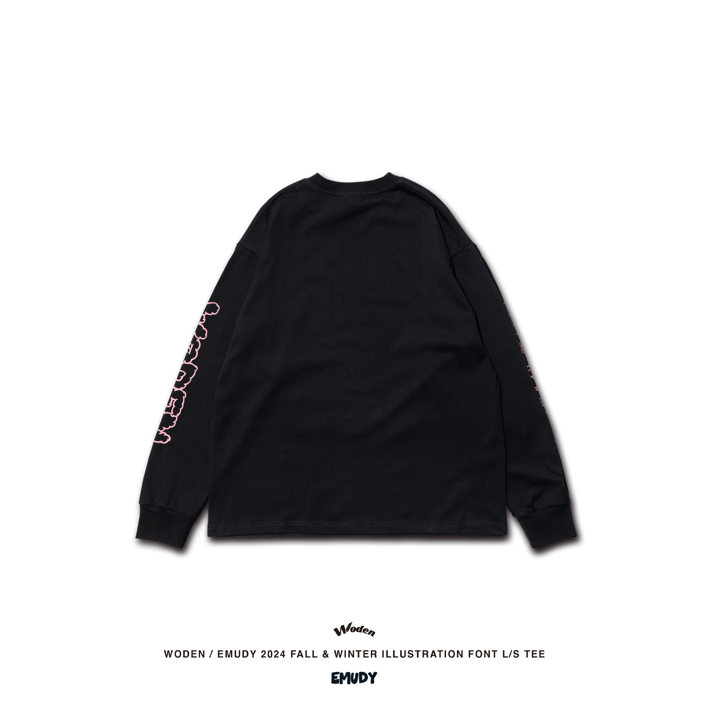 WODEN® / Emudy 2024 Fall & Winter 039 illustration Font L/S Tee