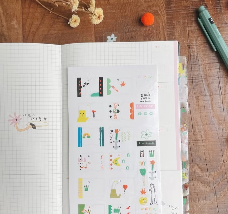 馬卡龍腳趾．月份索引貼紙