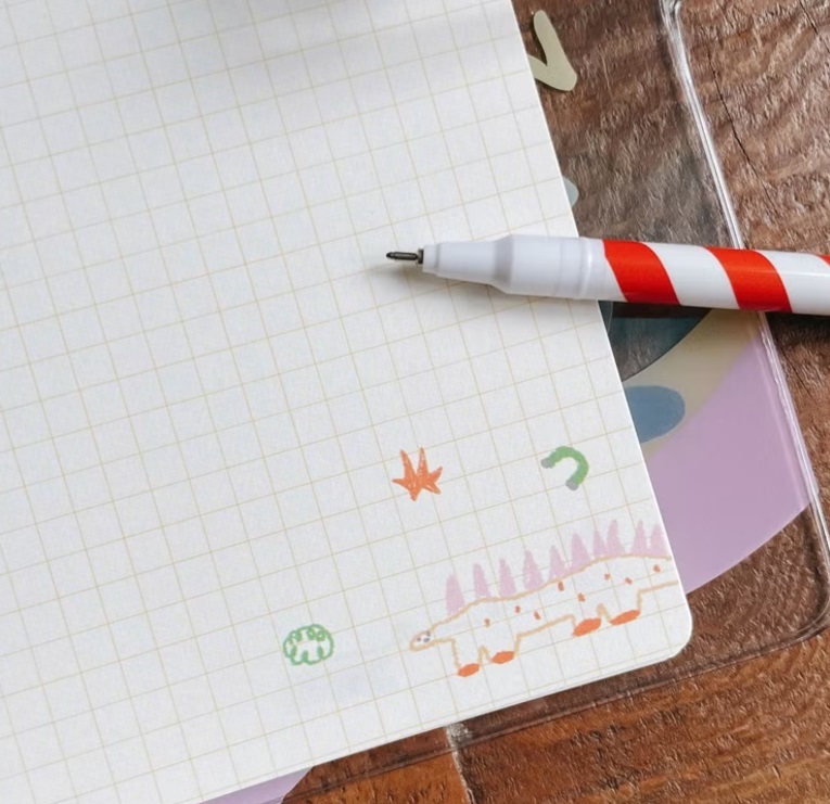 馬卡龍腳趾．六孔活頁本專用紙 網格 2024新款