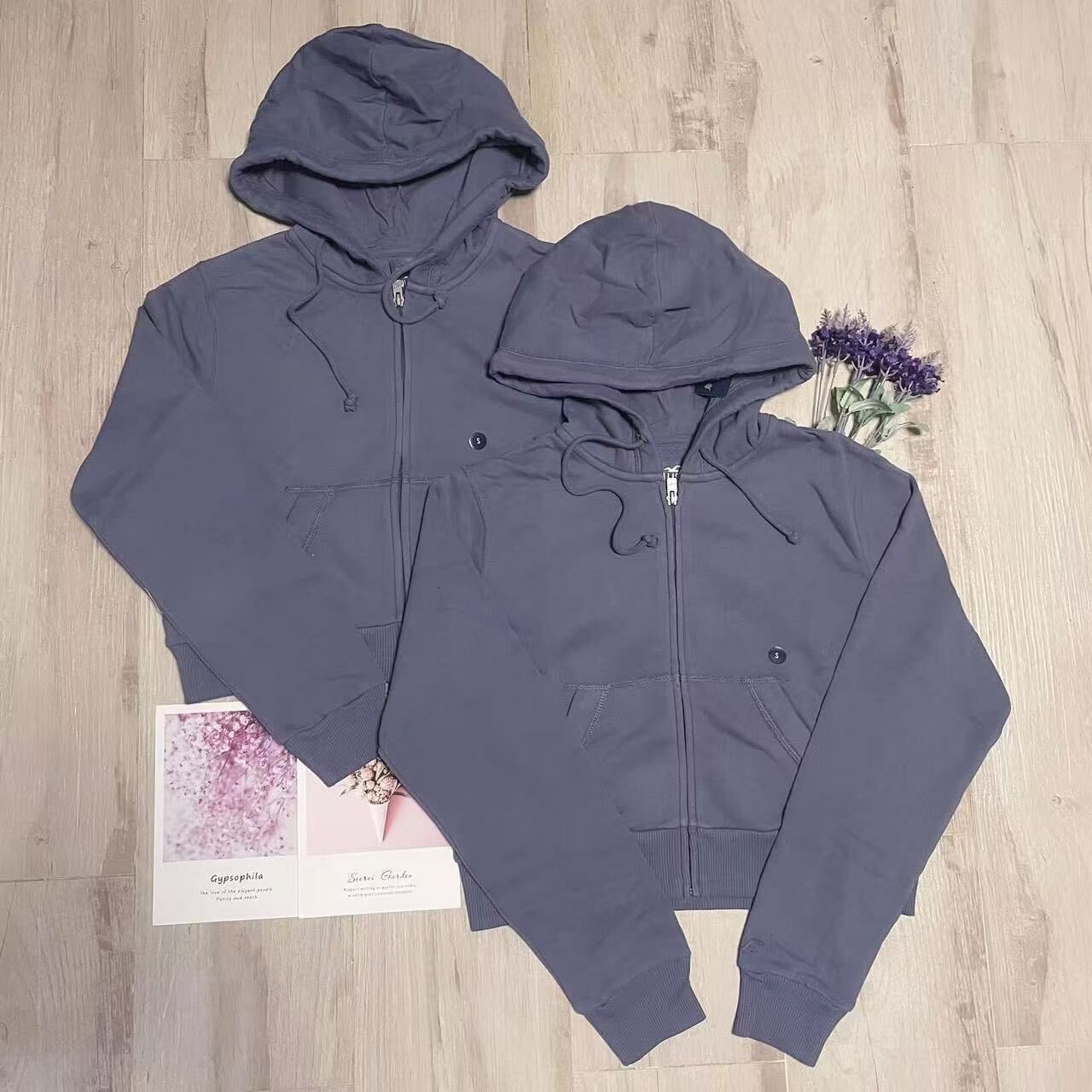 HOLLISTER CROP ZIPUP HOODIES