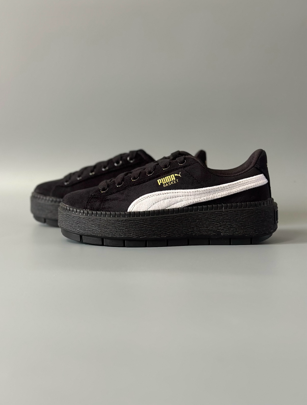 PUMA Platform Trace V 黑白色 黑色 厚底 復古 鬆糕鞋 372613-01/預購
