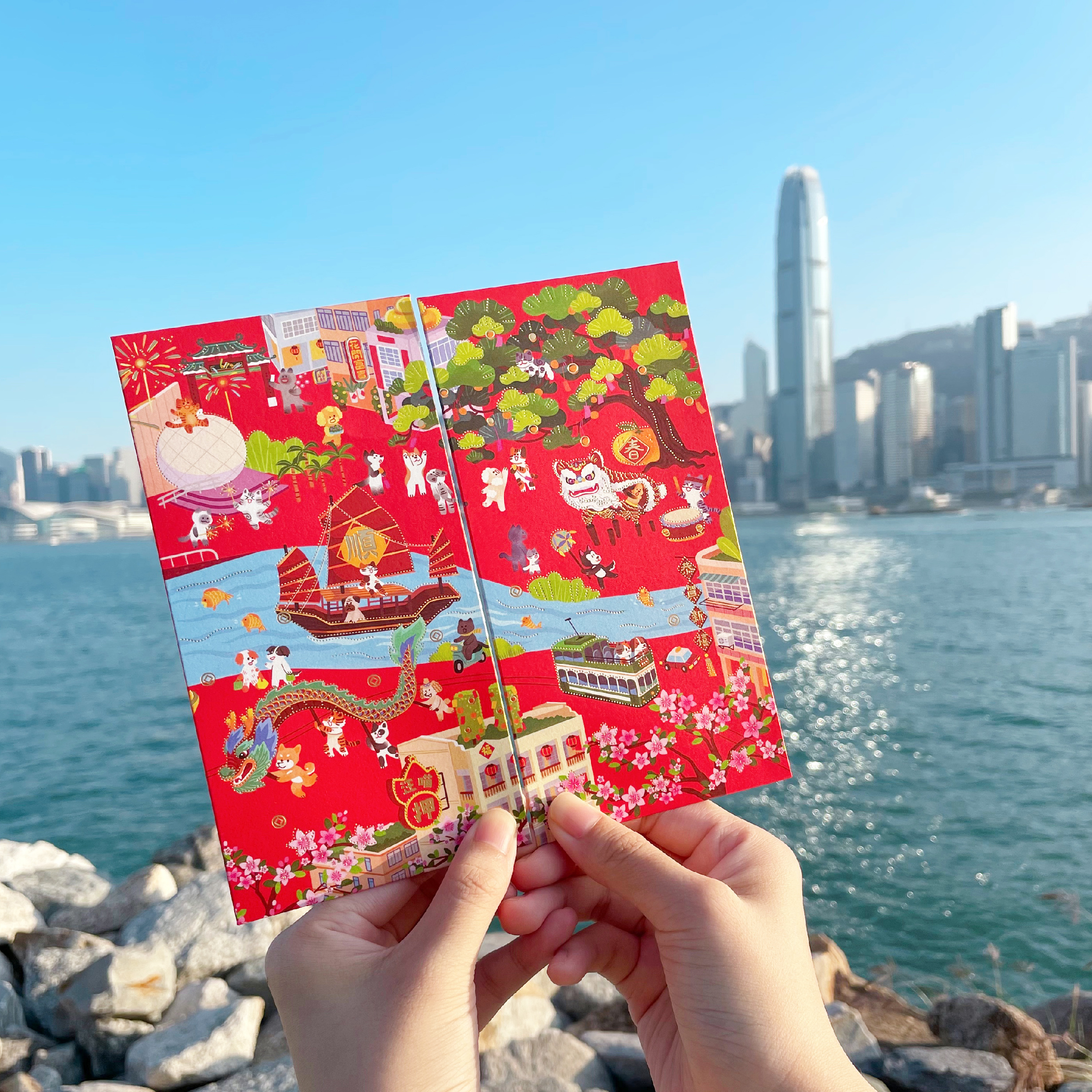 汪喵香港遊利是封/Lordpet Studio/一套四款