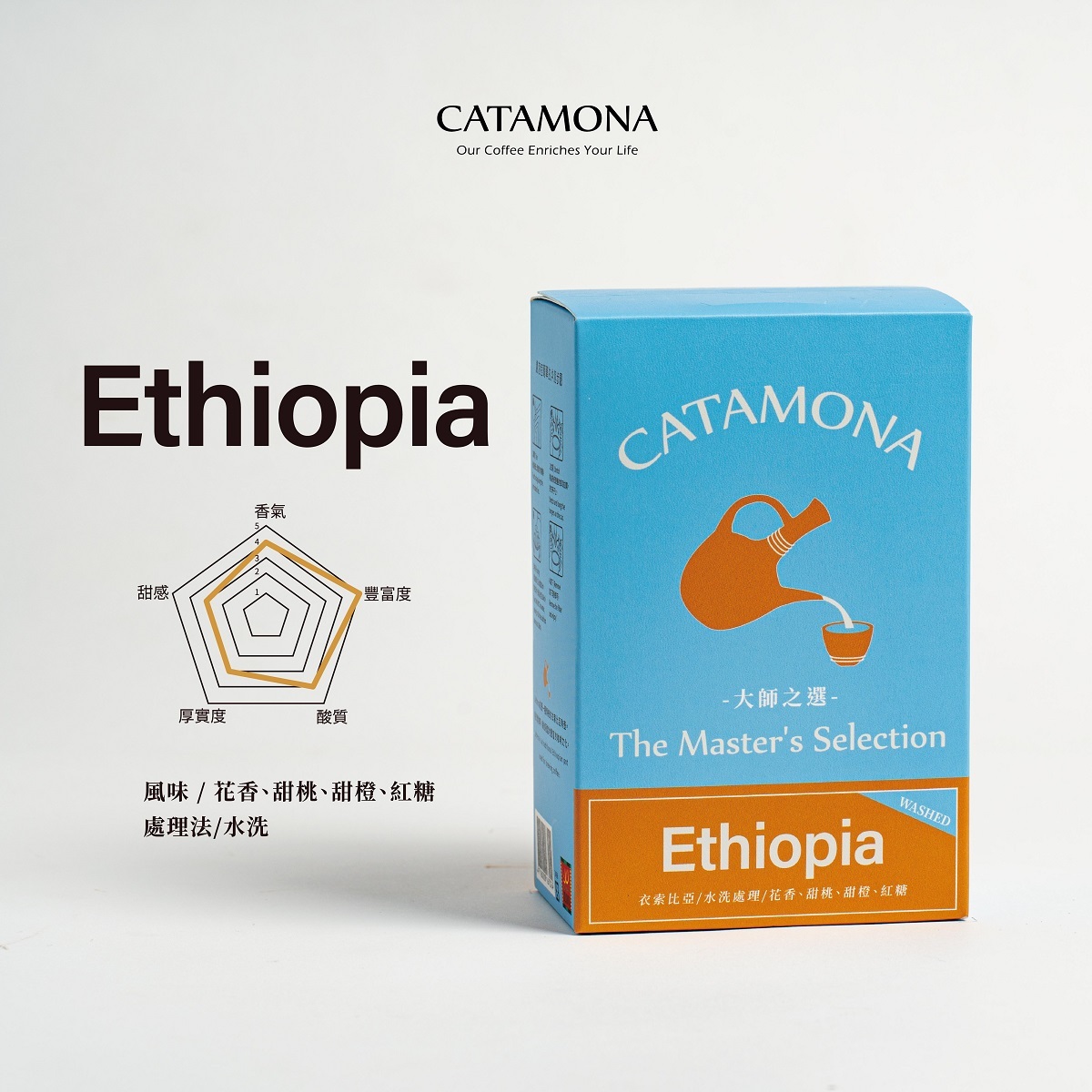 大師之選-衣索比亞水洗濾掛式咖啡｜10g*6入
