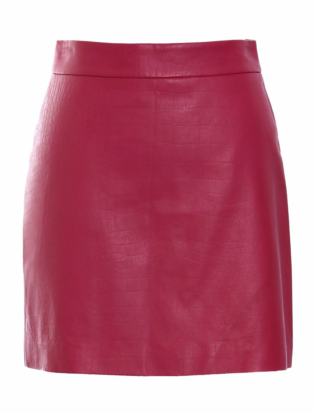 BD15508C1 玫紅耀影壓紋小綿羊皮包裙