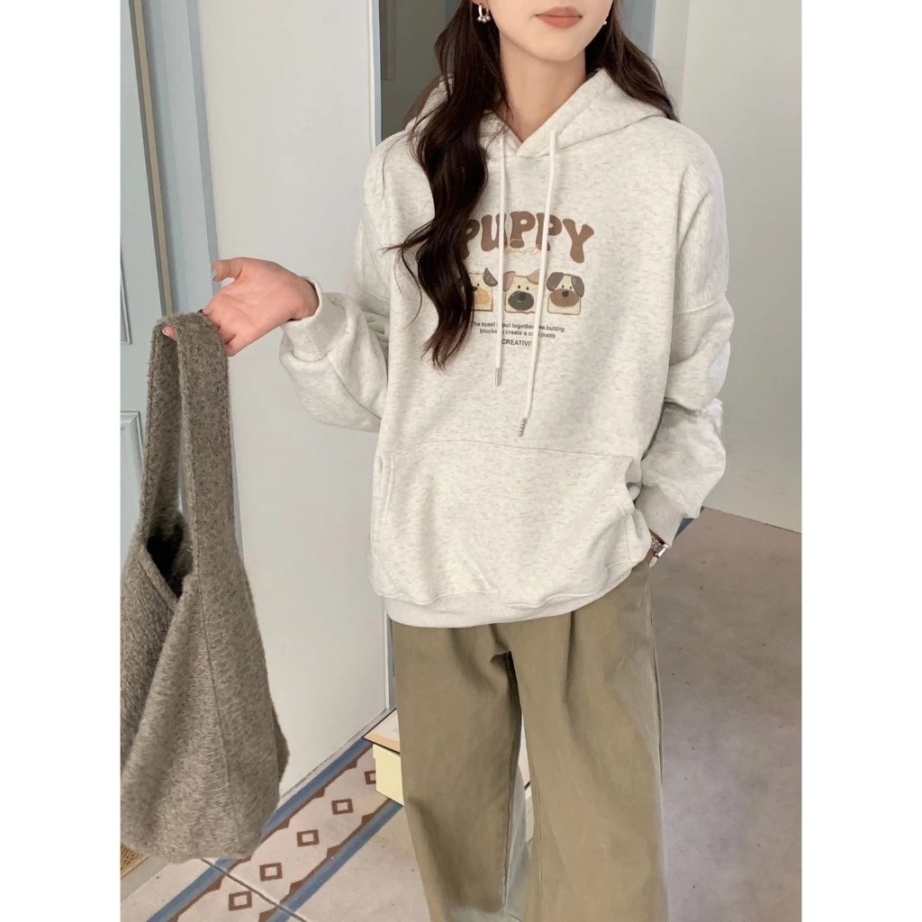 2878女款PUPPY狗狗帽T