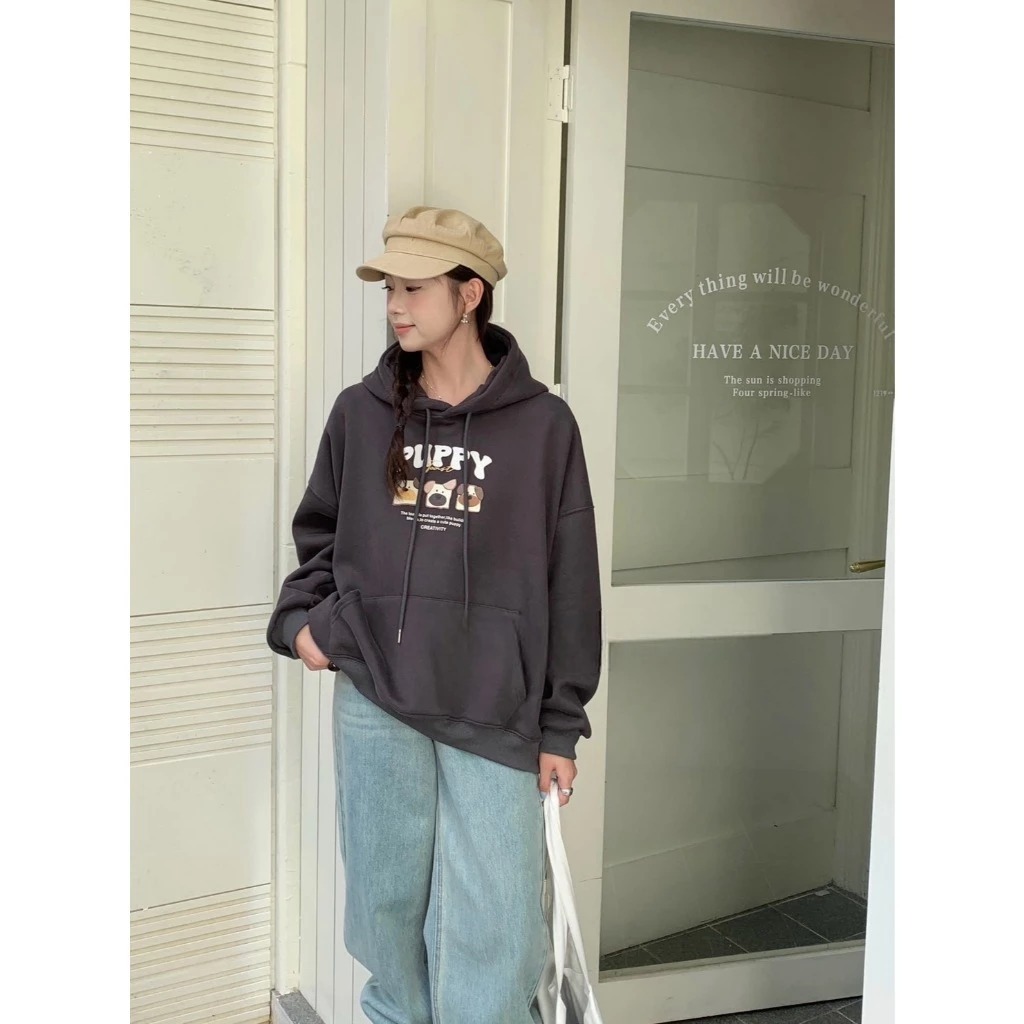 2878女款PUPPY狗狗帽T