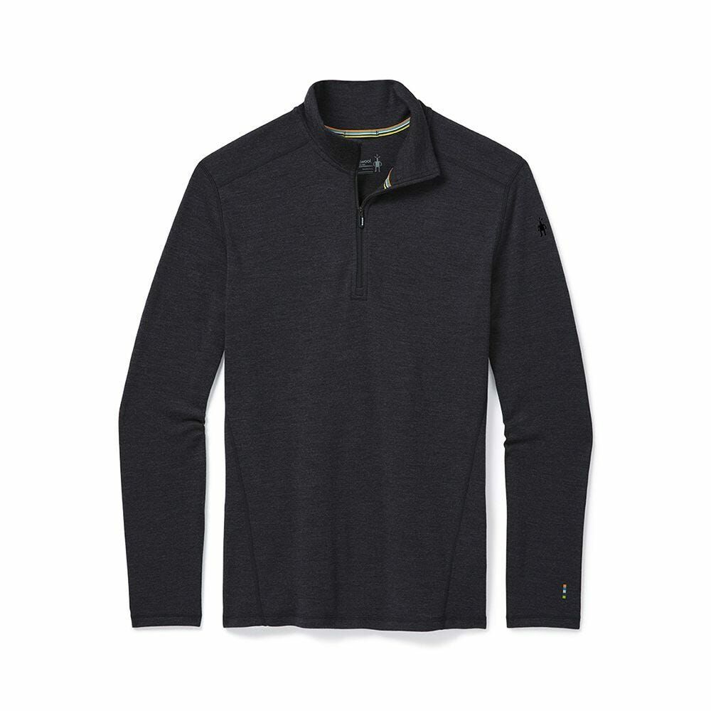 Smartwool Men's Classic Thermal Merino Base Layer 1/4 Zip 男款 NTS 250長袖拉鍊T 半開襟拉鍊排汗衣 碳黑色 SW016356010 [HappyOutdoor]