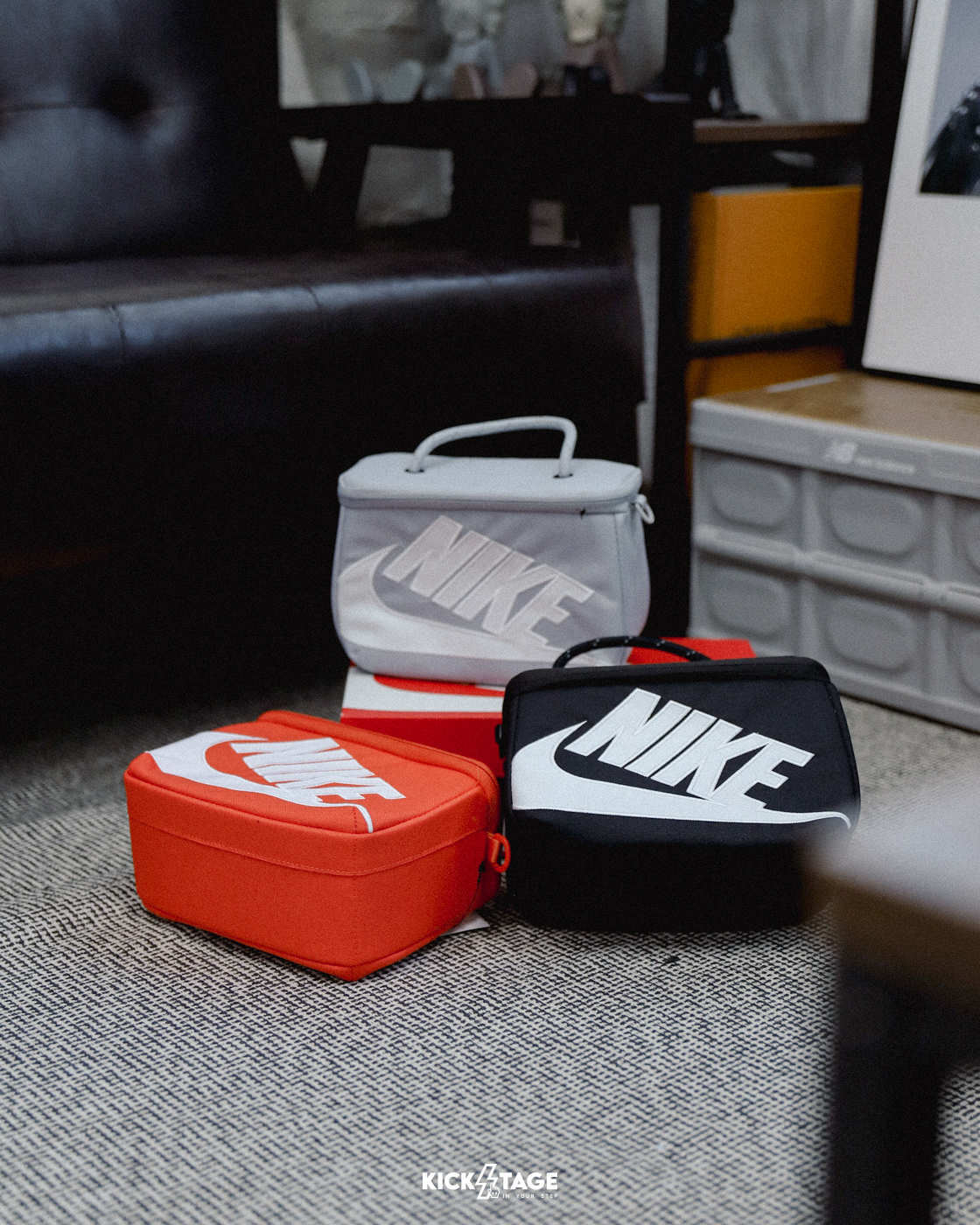 NIKE MINI SHOEBOX CROSSBODY 橘色 黑色 灰色 迷你 鞋盒包 造型 手提 側背 斜背 小方包 相機包【FN3059】NIKEICON