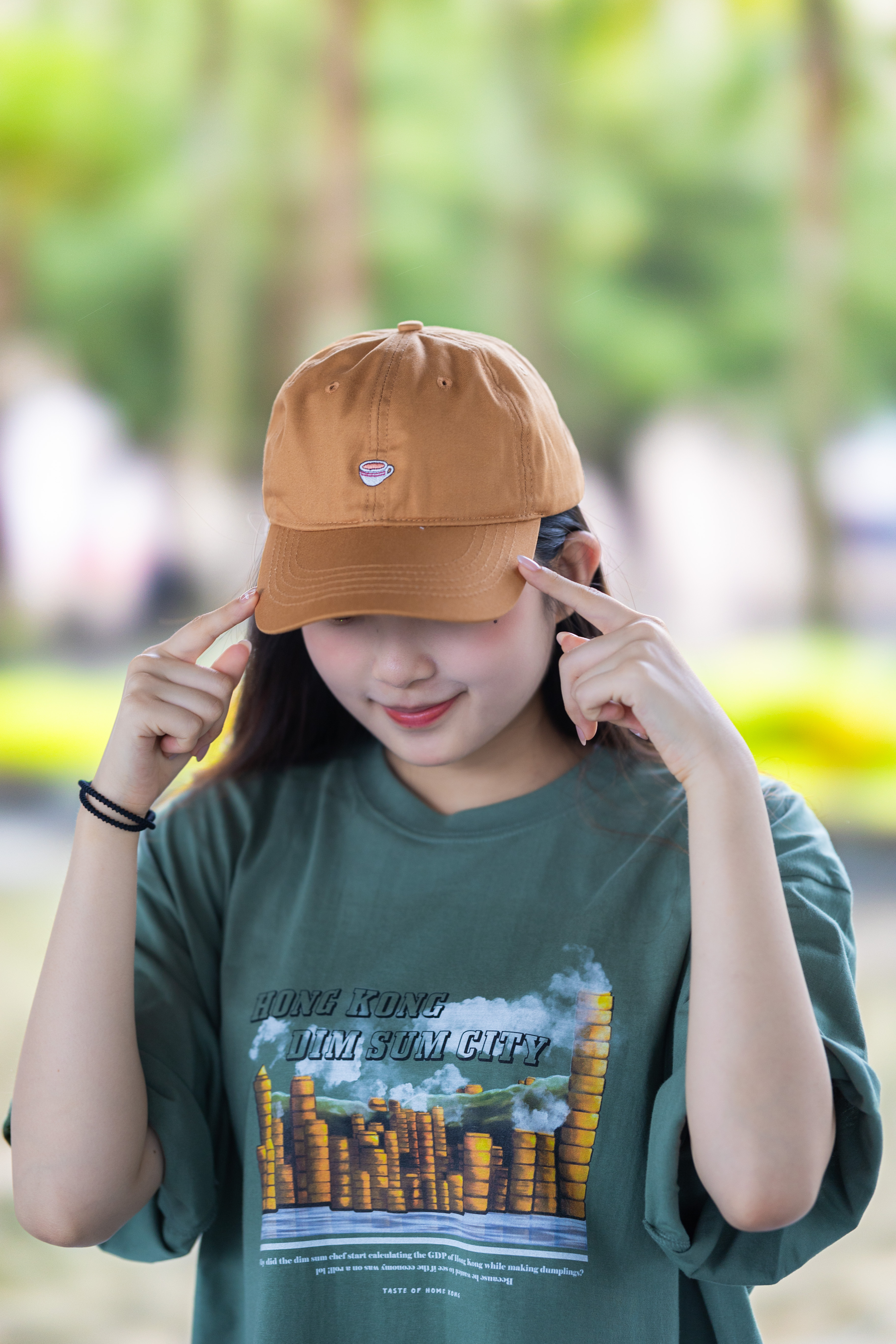 奀記 香港經典美食刺繡鴨舌帽 - 奶茶