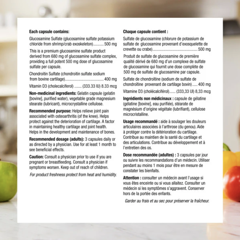 Webber Naturals - Glucosamine & Chondroitin, Extra Strength Joint Pain Relief, 300 Tablets