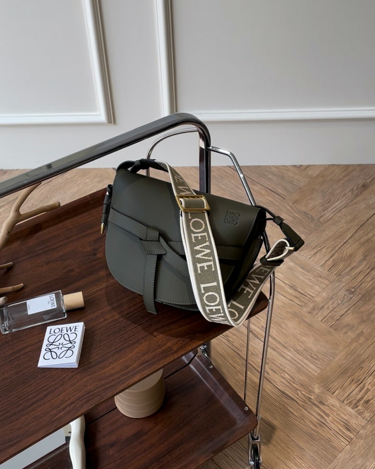 LOEWE｜GATE DUAL 小號馬鞍包 秋綠色