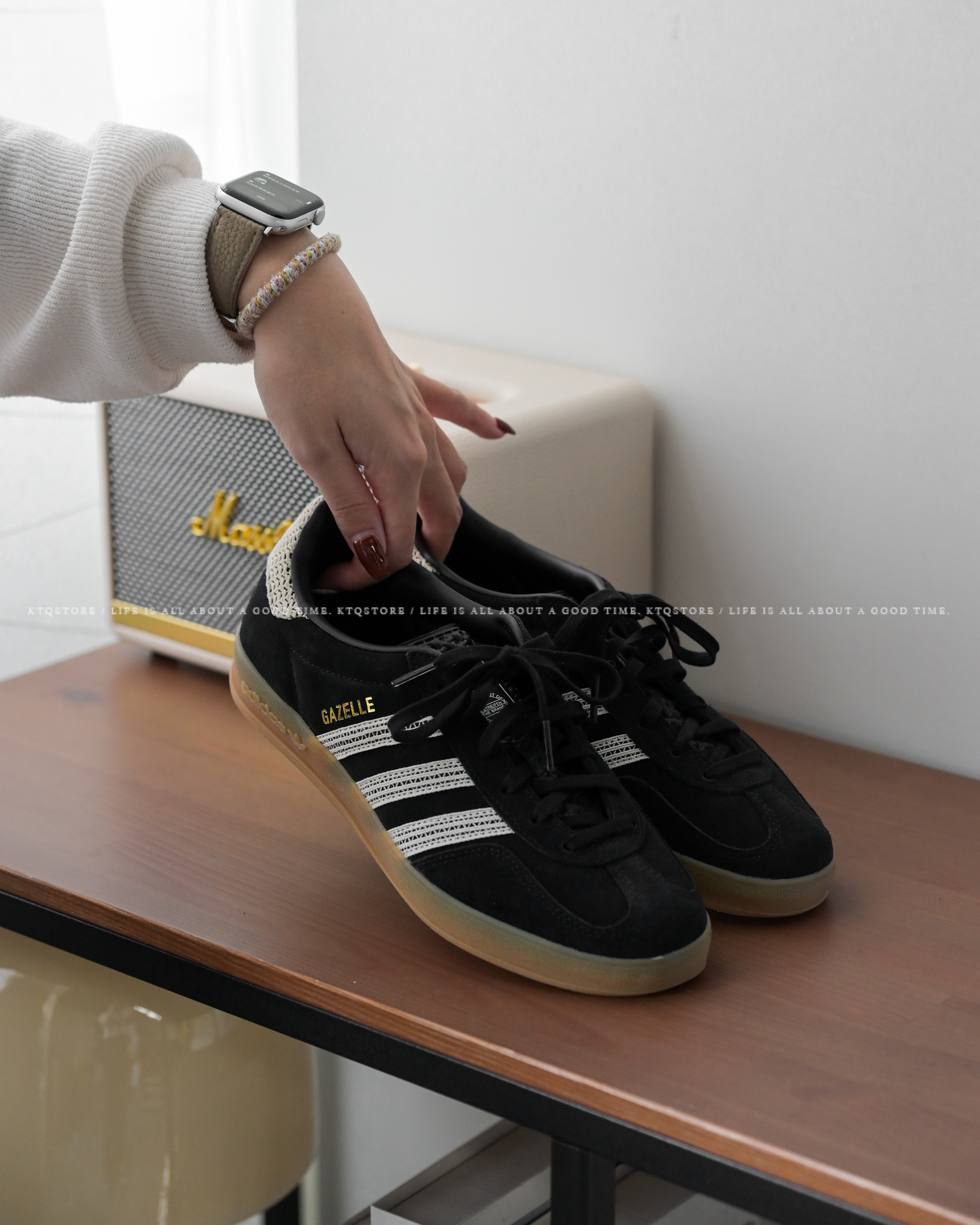 KTQ STORE ‧ Adidas Originals Gazelle 黑白色 編織 JI2755
