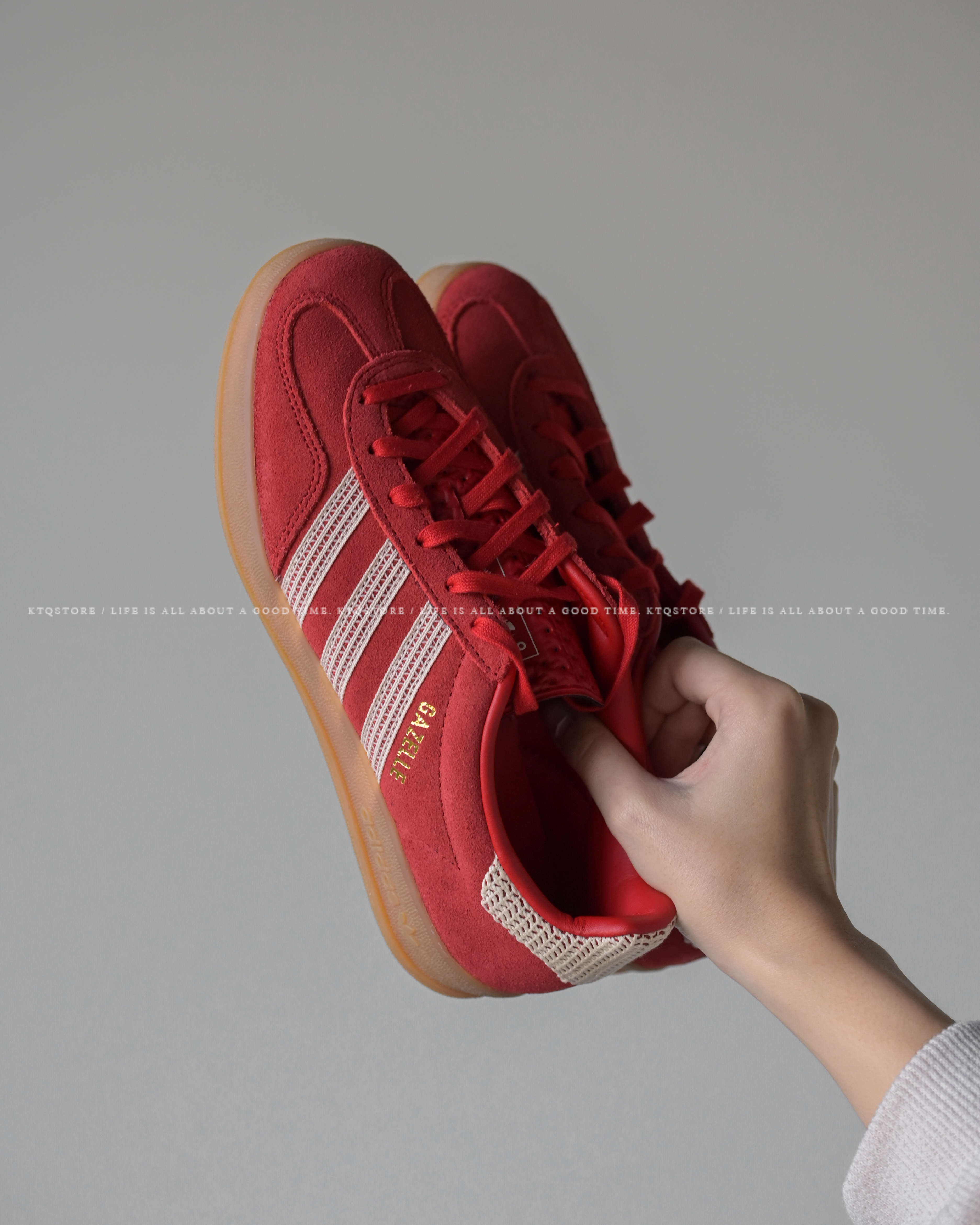 KTQ STORE ‧ Adidas Originals Gazelle  米紅色 編織  JI2756
