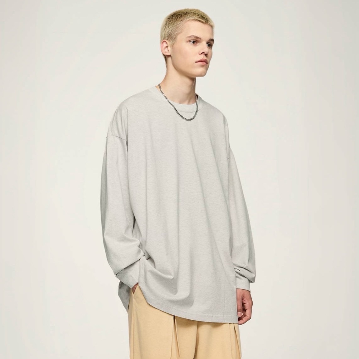 FOG色系寬鬆基礎純棉長袖