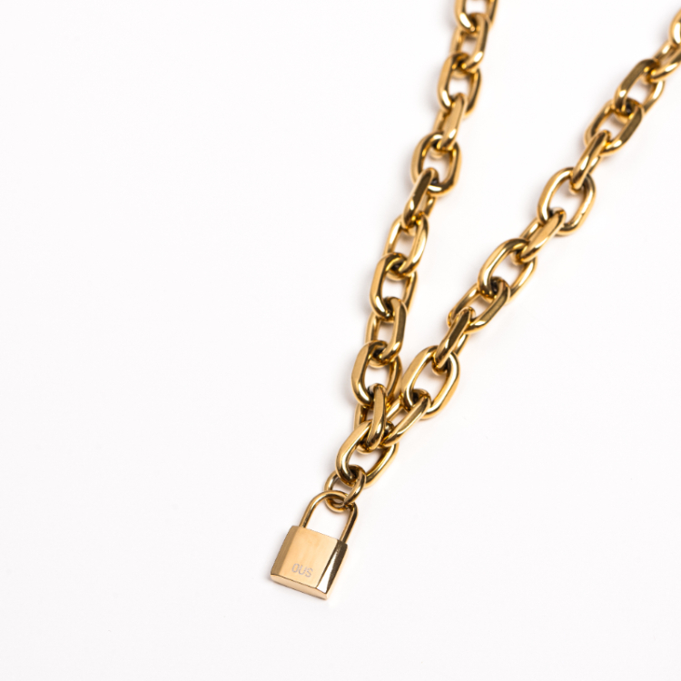 OUS Lucky Padlock Necklace 真我之鑰項鍊 金